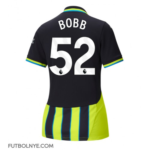 Camiseta Manchester City Oscar Bobb #52 Visitante Equipación para mujer 2024-25 manga corta